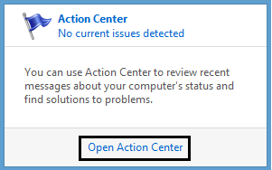 Windows 8 Action Center